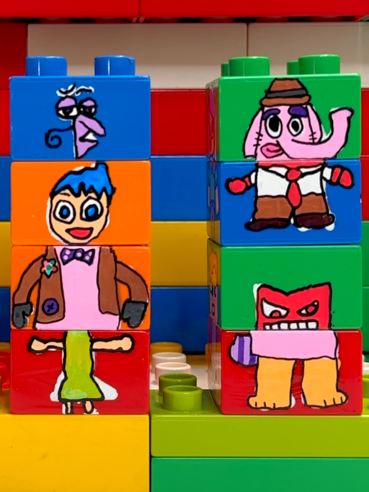 Block game Part 102 Inside Out Characters #InsideOut2 #InsideOut #LEGODUPLO #picturematching #drawing #kids