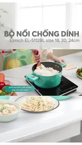Bộ Nồi Chống Dính Vân Đá Elmich 18, 20, 24cm  #xuhuong #xh #viral #elmich #elmichreview #bonoi 