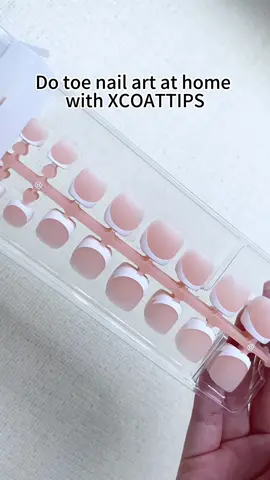 Do toe nail art at home with XCOATTIPS🥳🥳🥳 #btartboxnails #xcoattips #pressonnails #viralnailsxcoattips #toenails #nails #toenailart #frenchnails 