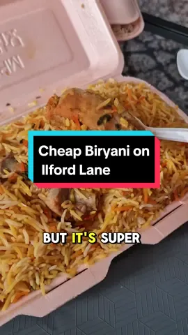 Another cheap eat on Ilford Lane! This is Phelwan Biryani who have 2 items available a £2.99 Chicken Biryani and a Black Pepper Chicken Palau for £3.50. The portions are massive, but it's mainly rice, there was only 2 small bone peices with the Biryani and it was dry, the rice was a bit dry and well and the flavours very muted...but what am I moaning about. It's £3.  They also provide free meals for students and offer unlimited Biryani for students if you eat in... But when I say student, I think they talking about the international students that are all working as ubereats riders. So good on the onwer, but too be honest, I couldn't eat much of this Biryani. They prefer cash payment, but do accept card, I think for over £5, I paid using Google Pay. £6.50 for what you see. This placed opened before the other Cheap Biryani spot, Laziza which is better in my opinion. #halal #halalfood #halalfoodlondon #ilford  Phelwan Biryani 📍 58 Ilford Lane,IG1 2JY
