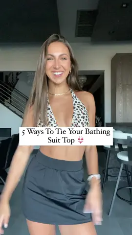 Who knew there were so many ways to tie a bikini top? 👙 #swimwear #bikini #vacation #spring 