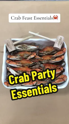 Everything needed for Crab Feast 🦀🎉 #crab #seafood #food #feast #maryland 