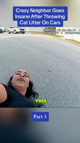 Crazy Neighbor Goes Insane After Throwing Cat Litter On Cars #cops #police #fypage #crimestoriesofficial #crime #stolen #neighbors 