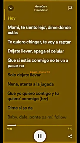 Gata Only - Chris MJ y FloyyMenor #speedsongs #speedup #spotify #music #lyrics #fyp 