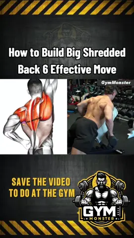 @GymMonster How to Build Big Shredded Back 6 Effective Move #exercise #workout #GymTok #Fitness #bodybuilding #shape #back 