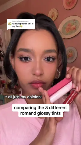 Replying to @San love these romand tints! juicy lasting tint is my personal fav 💞 #kbeauty #koreanmakeup #liptint #romand #kbeautymakeup 