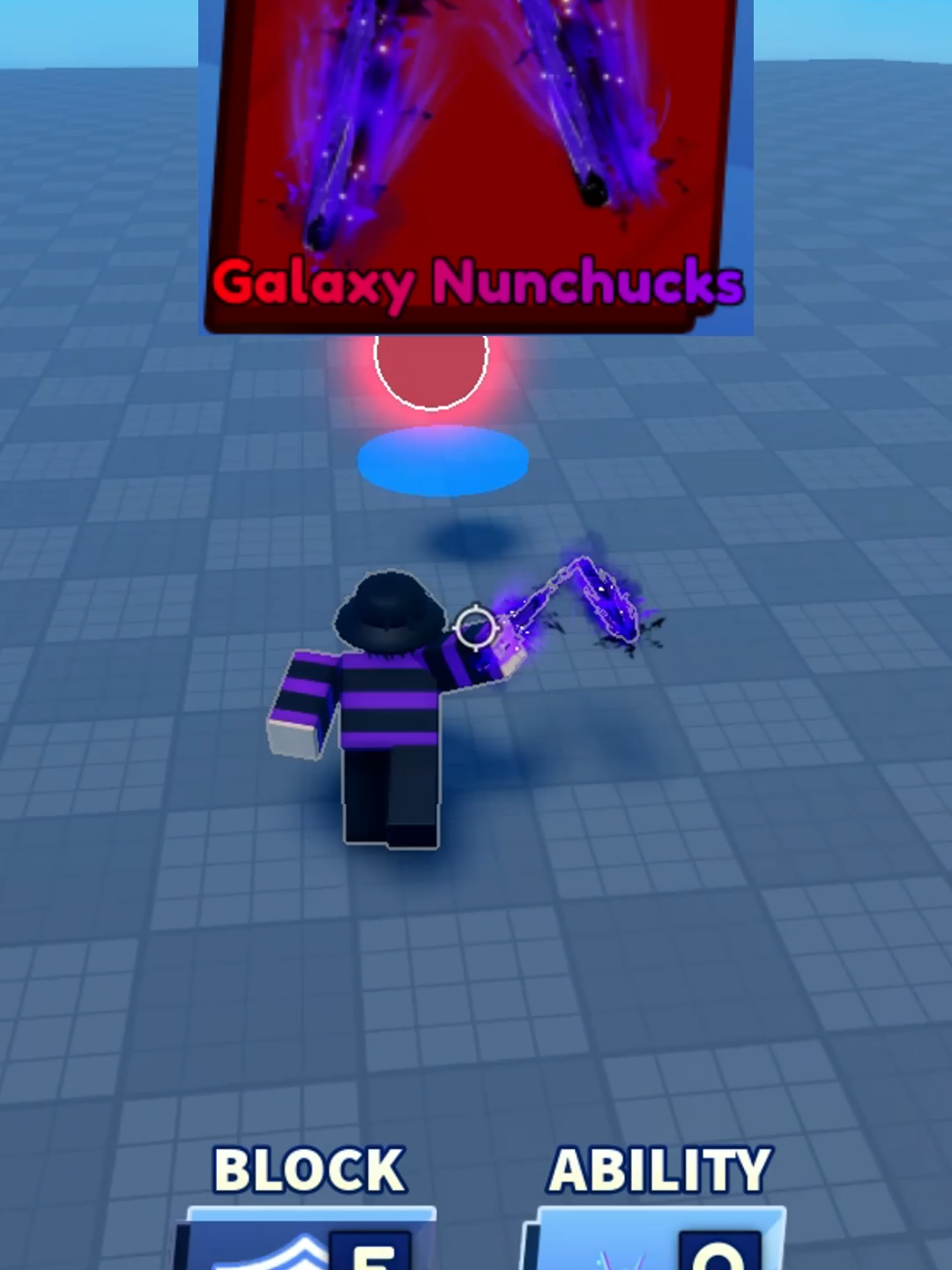 Galaxy Nunchucks Showcase | Blade Ball #roblox #bladeball #foryoupage #fypシ #clash #pooftape