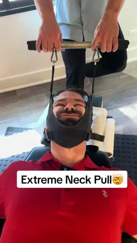 Do you need instant relief for your neck pain?  A traction pull could be the answer for you 🤯 it's a fan favorite! #neckcrack #neckpull #necktraction #chiropracticadjustment #chiropracticworks
