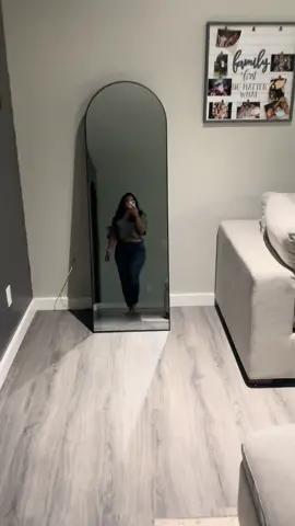 Perfect for the OOTD pics! #ad #fulllengthmirror #ad #easly #archedmirror 