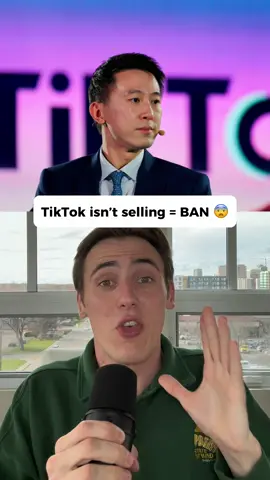 TikTok won't be selling = BAN 😨