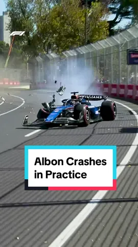 Alex Albon had a nasty shunt during first practice in Melbourne 😫 #F1 #Formula1 #AusGP 