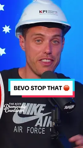 BEVO STOP THAT!!!! 🛑 Full podcast online now!  #acespremiershipcountdown #fyp #afl 