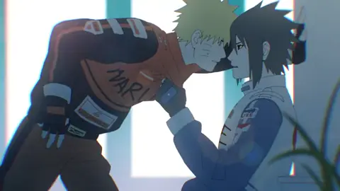Sasuke and Naruto as rival racers by __ebit__ on twitter  #narusasu #sasunaru💜🧡 #sasunaru #narusasuedit