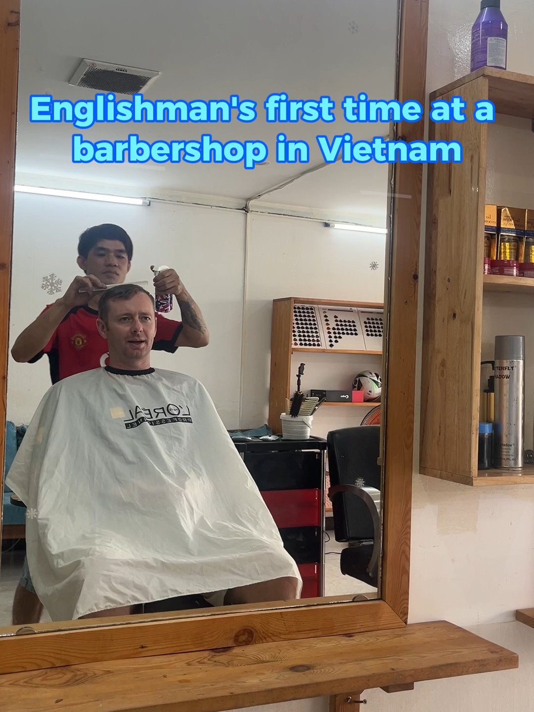 When in Vietnam 🇻🇳💈first time at the barber's