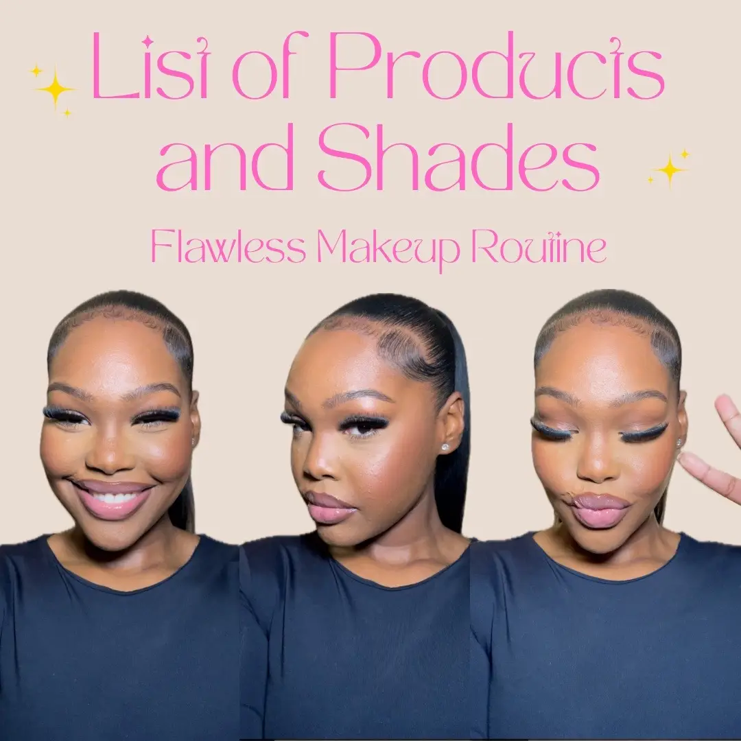 Made a list for you all which covers the products and shade names of everything I used in my recent viral video. I Love to see how some of you also use the same products too! Also let me know you you have tried anything or if you buy something from it 🫶🏾💕  #flawlessmakeup #makeup #softglam #fyp 