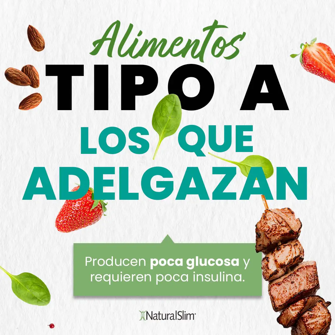 Los alimentos de tipo A pueden ayudarte a adelgazar, ya que son amigos del metabolismo al permitir que los niveles de glucosa no aumenten en exceso, lo que a su vez reduce la necesidad de producir grandes cantidades de insulina. 🥦🥩🥚🍓 #alimentostipoa #adelgazar #metabolismo #alimentacion #comida