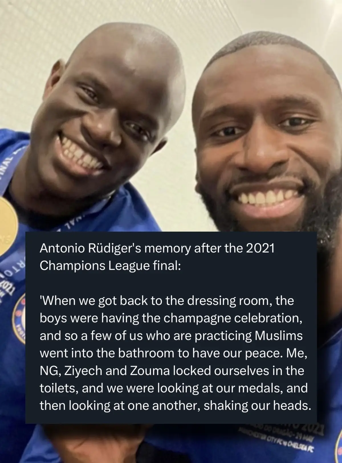 “When NG laughs, you cannot help but feel pure joy.” 🥹 Chelsea 2021.. What a team 🤯🏴󠁧󠁢󠁥󠁮󠁧󠁿 #chelsea #championsleague #ngolokante #kante #rudiger #zouma #ziyech #muslims #muslimtiktok #chelseafans #chelseafc #PremierLeague #championsleague2021 #englandfootball #englandtiktok #stamfordbridge #fyp #football #fy #Soccer #futbol #futebol #goviral #viraltiktok #storyofwizzzy7 #Flashback #championsleaguefinal 