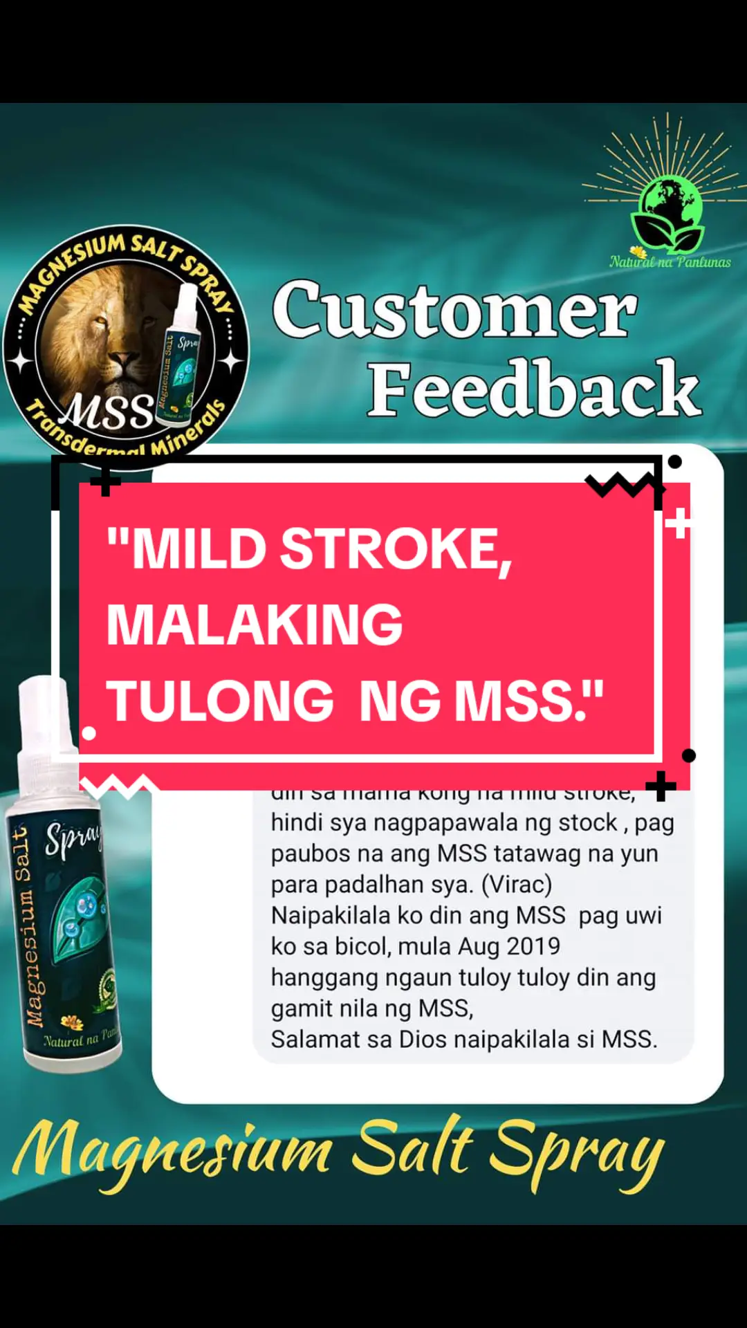 Ang kahit anong karamdaman ay maaring GUMALING kapag naibigay mo ang kakailanganin ng iyong katawan. #MSS  #allinone #miraclespray  #NATURALnaPANLUNAS  #MAGNESIUMsaltSPRAY  #naturalnapanlunasadvocate  #pisikpisiktanggalangmgasakit  #TRANSDERMALmineralSUPPLEMENT  #foryou #health 