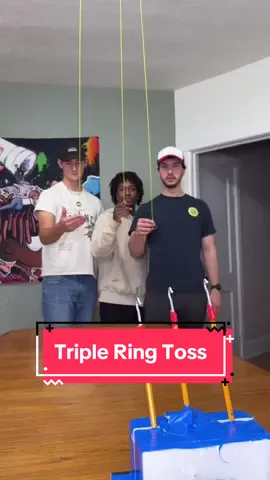 Satisfying trio ring toss #trickshot 