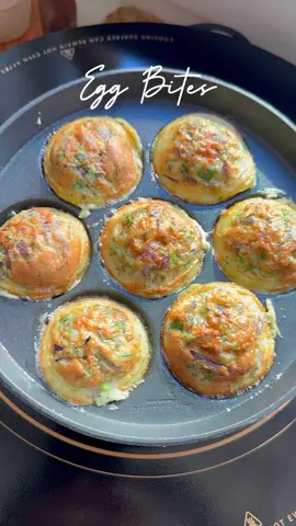 Egg bites 🥚 Green chilies  Onion Coriander leaves  Curry leaves  Eggs Salt + pepper  Add any veggies, spices or even cooked meat of your choice  Mix well Add oil to the kuzhi paniyaram pan Add the egg mixture  Cook in medium heat with the lid on Cook for 2 to 3 minutes on each side or till its fully cooked  Enjoy 🤗 Some days you just have to create your own sunshine, and maybe cook some eggs too 😉 Follow for easy recipes❣️❣️ Have courage and be kind 🫶✨🫶✨ . . . . . . . . . #indianfood #eggbites 