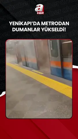 #Yenikapı seferini gerçekleştiren metroda yaşanan  teknik #arıza nedeniyle seferler durduruldu. Dumanların yükseldiği metrodan yolcular tahliye edildi.  #Metro #istanbul #Ulaşım