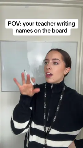 Who else has had their name on the board? 🙋🏼‍♀️😂 #school #teacher #pov #viral #fyp 