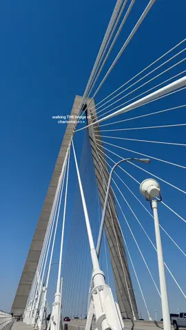 if you’ve walked all 5 miles with out drinking from that water fountain, i applaud you.  #charleston #ravenelbridge #theravenelbridge #charlestonsc #charlestonthingstodo #charlestonbucketlist #thepogues #outerbanks #thingstodoincharleston #charlestonbridge #fyp 