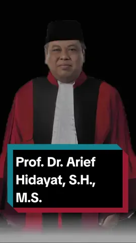 Prof. Dr. Arief Hidayat, S.H., M.S.  (lahir 3 Februari 1956) adalah ahli hukum Indonesia yang terpilih menjadi Ketua Mahkamah Konstitusi periode 2015-2017  penggantikan Hamdan Zoelva  yang sudah berakhir masa jabatannya.#AriefHidayat#HakimMK#HakimMahkamahKonstitusi#MK#MahkamahKonstitusi#fypシ 