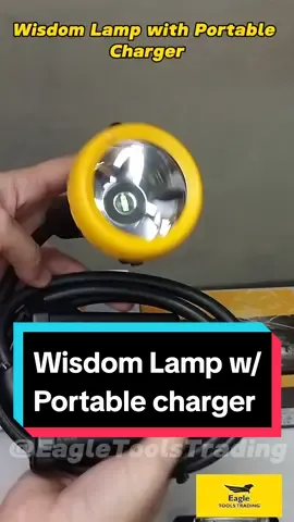 Wisdom Lights Genuine Lamp KL8M + NWB-20 | multi-purpose lamp rechargeable usb charger SOS Function | emergency lights Features KL8M Specifications ☑ Rated capacity-≥8.8Ah ☑ Rated voltage-3.8V ☑ Continuous discharging time(standard version) ≥16hours ☑ Main light LED Working Voltage - 3.0V ☑ Main light LED Working current - 550mA ☑ Main light Power - 2.3W ☑ Main light Luminous flux-230Lm ☑ Lamp lighting degree Initial Lighting degree - ≥11000Lux (11000Lux~16000Lux) (distance in 1 m) ☑ Main light life span - ≥30000h ☑ Auxiliary light Power - 0.4W ☑ Auxiliary light life span - ≥20000h ☑ Life span of the battery (recharges) - 1200 cycles (in reasonable working condition) ☑ Charging time - 4-5 Hours ☑ Dimensions - 74x26x82mm(size of the battery box) ☑ Main cable - 1.4M/1.65M ☑ Weight - 0.6kg Features  NWB-20 Specifications ☑ AC input - AC 100~240 V ± 10%, 0.24 A, 50~60Hz ☑ DC input - 7~30 V, 1.7 A ☑ DC output voltage - 4.20 V ± 0.05 V (max) ☑ DC output current - 2000 mA ± 100 mA (max) ☑ Size - 116 x 76 x 56 mm; 4.6 x 3.0 x 2.2 in ☑ Weight - 215 g; 7.58 oz ☑ Charging time for KL5M - 4.5-6.5 h ☑ Charging time for KL8M - 6.5 h ☑ High-efficiency Portable Charger Buy now!!!!! #wisdom  #wisdomlights  #lampwithcharger  #rechargeable  #multipurpose  #eagletoolstrading 