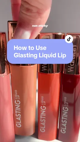 Glasting liquid lip yang formulanya hi-pigmented dan transferproof😍 #glastingliquidlip #glossylip