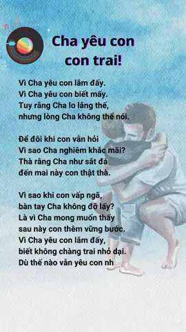 Ba khô khan, lúc nào cũng tỏ ra nghiêm khắc nhưng thực lòng ba rất yêu con, con trai của ba ạ! ❤️ #nhacthieunhi #chayeucon #baihatchobe  #hatcungcon 