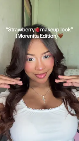 This super cute strawberry makeup look is so adorable, ik its supposed to be like a natural look but I’m actually obsessed with this. It looks super nice and cute. 🥹🎀 #s#strawberrymakeups#strawberrym#makeupf#fyp
