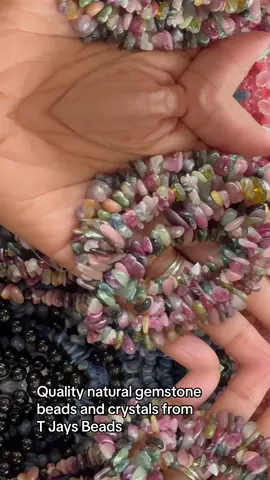 Shop our beautiful collection of quality gemstone beads and crystals Beautiful beads for jewellery making including round and chip beads.   Check out our TikTok shop or website for more 🙌🏾  #handmadegems #tjaysbeads #jewellerymaking #naturalcolour #gemstones #beading #gemstonebeads #gemstonelovers #healing #witchesoftiktok #ukbeadssupplier #reiki #TikTokShop #spring #spotlight #getcreative #shop #supportsmallbusiness #beadlovers 