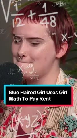Blue Haired Girl Uses Girl Math To Pay Rent #financialaudit #girlmath #moneytok 