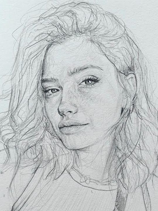 Assim Fica Fácil Desenhar um Rosto Feminino! ✍😁🤝Final #desenho #desenhando #arte #draw #drawing #sketch #viral