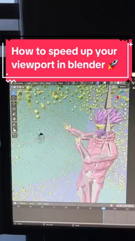 How to speed up your viewport in blender 🚀  Disable objects that you don’t need in the viewport. Make sure you don’t disable it for the render. You can also try disabling any modifiers in your scene.  #blendertutorial #blendertips #blender3d #blenderartist #blenderart 