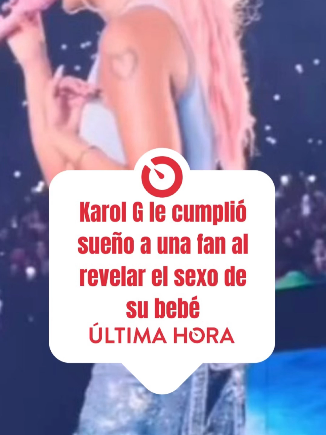 #viral ¡Emotivo! Karol G le cumplió sueño a una fan al revelar el sexo de su bebé: 