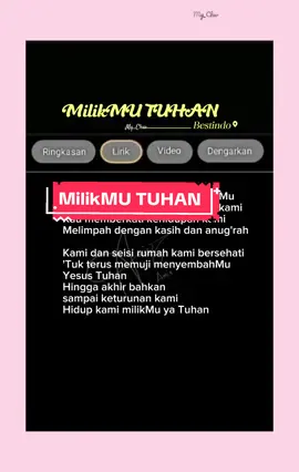 HIDUPKU DAN HIDUPMU ADALAH MILIK TUHAN Semuanya milikMu Tuhan Hidup kita adalah milik Tuhan, maka kita perlu menghargai hidup kita sendiri dan hidup sesama kita. #milikmutuhan  #lagurohani  #rohanikristen  #pujian 
