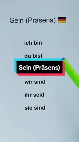 Sein im Präsens (deutsch) 🇩🇪😄 Learn how to conjugate the verb to be in German #verb #deutschunterricht #Немецкий #german #deutschalsfremdsprache #deutsch #learngerman #germanclass #deutschlernen #Duits #deutschlernen🇩🇪 #allemand #education #deutschkurs #lied #song 