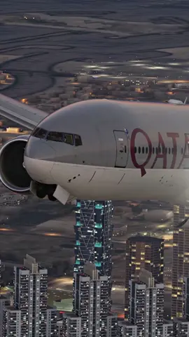 Qatar Airways B777-200ER over Dubai #aviation 