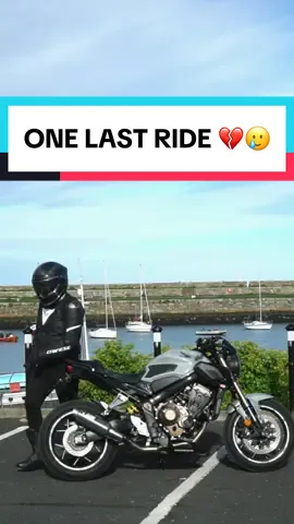 Its time to move on 💔 , Amazing 2 years, I’ve done all the work on her. She’s one of the most popular CB650R on this platform. Thank you ❤️ #fyp #motorcycle #goodbye #bikelife #hondacb #cb650r #irishbiker #dublin #nakedbikes #bikersoftiktok #fypシ #quadlock #mensuit #girlwhoride 