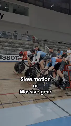Are these track bikes going in slow motion or because of a massive gear? You decide 😅 #bike #bikes #biker #bikers #cycling #cyclinglife #sport #sports #sportstiktok #MarchMadness #weekend #labcreativo #viral 
