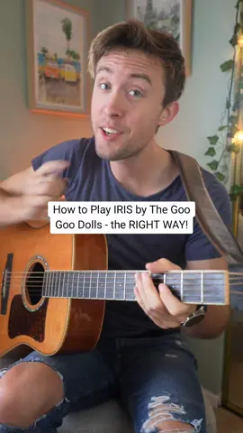 How to play Iris by the Goo Goo Dolls with BDDDDD tuning, tabs, and an easy tuning tip! #fyp #iris #googoodolls #guitarlesson #guitartok 