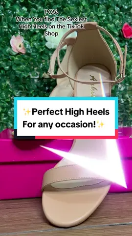 SOO CUTE!! 😌❤️✨and in the tiktok shop!! 🔥 👉🏽 Perfect Heel for any occasion! 🫶 #shopwhm #TikTokShop  #heels #shoes #OOTD #shoetok #heelsaddict #nudeshoes  #fashion #TikTokMadeMeBuylt #TikTokFashion