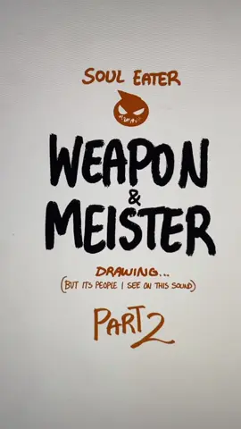 Part 2 of sketching people from this is @Jo <3 & @aj :] with the weapon being a 🐊 machinegun  These are so fun to do, glad people liked part 1 😋👍💕 #souleater #weaponandmiester #fyp #drawing #characterdesign #anime 