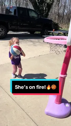 Cant wait to get her in a league! I think shes gonna be tough!☺️ #fyp #fy #foryou #MarchMadness #basketball #indiana #hoosiers #texasholdem #beyonce #girls #girldad #momlife #dadlife #sports #littletykes #spring 
