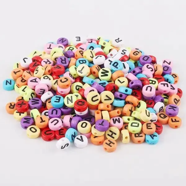 Mixed English Letter Acrylic Beads 100pc Flat Heart Alphabet Number Beads for Charms Bracelet Necklace For Jewelry Making DIY! #beads #colorbeads #acrylicbeads #letterbeads 