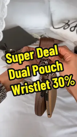 Super Deal - Dual Pouch Wristlet 30%. Do You Want?🧸🧸🙆🏻‍♀️#dualpouchwristlet #dualpouchwrislet #dualpouchwrist #pouch #coinpurse #wallet #purses #tiktokshop #convenient 