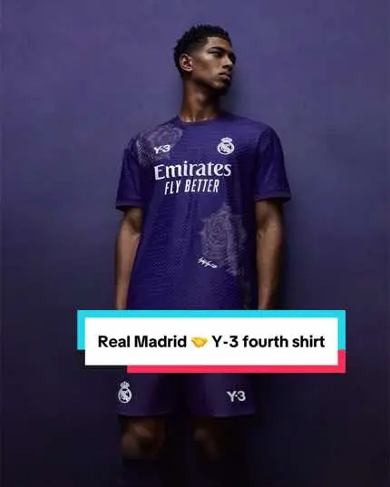 Real Madrid and Y-3 have unveiled a new fourth shirt for this season. ‘A signature rose motif that takes inspiration from the early days of the collaboration between adidas and Yohji Yamamoto, when roses were the graphic of choice and became the iconic signature of the renowned Japanese fashion designer.’ Real Madrid collaborated with Yamamoto back in 2014 on the club’s third shirt, it featured a dragon graphic on the front to symbolise power. #fy #fyp #foryou #classic #classicfootballshirts #jersey #Soccer #realmadrid #adidas #vintage #retro 