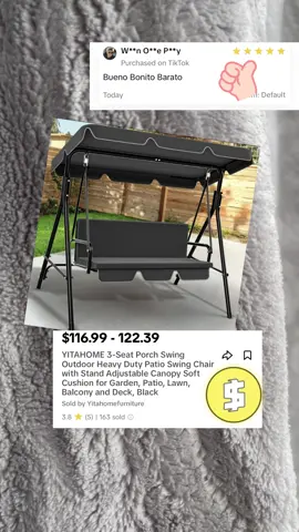 La calidad en este producto sobrepasó mis espectativas #porchswing #homedecor #frontporch #parati #fyp 